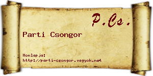 Parti Csongor névjegykártya