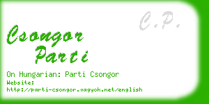 csongor parti business card